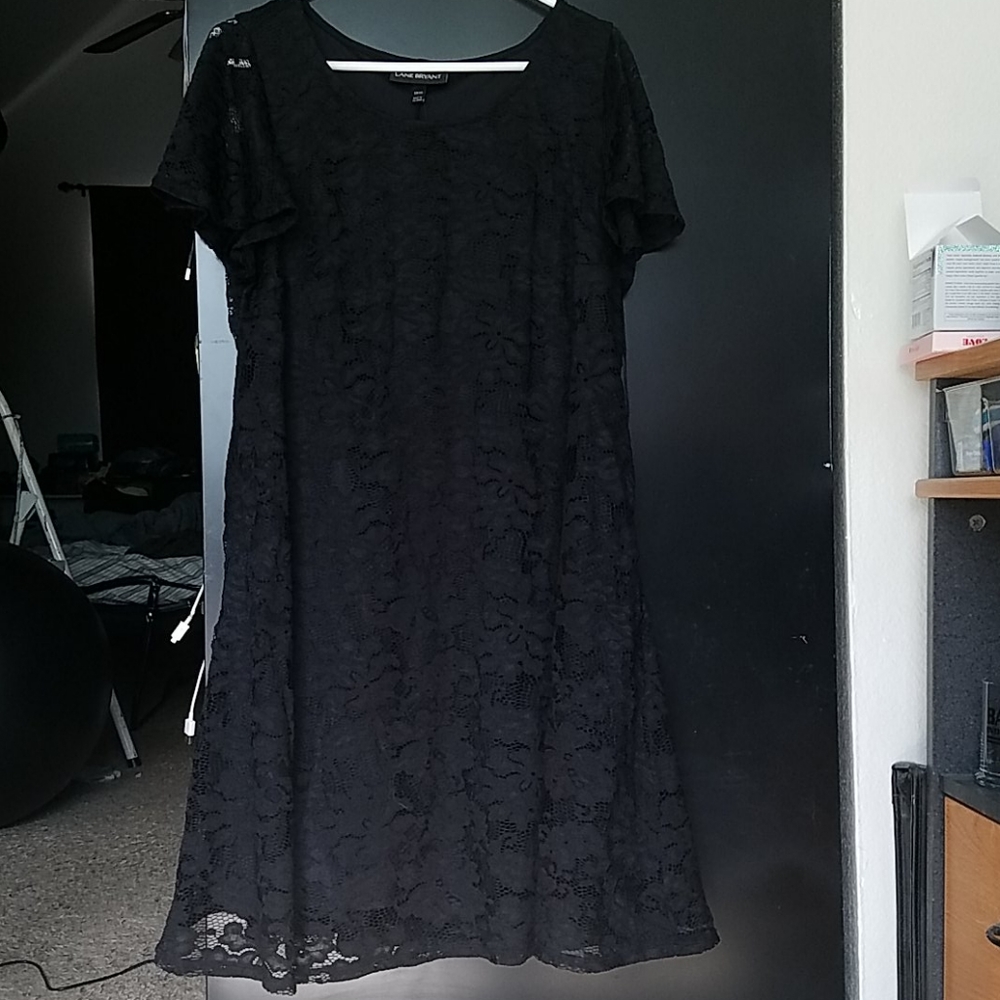 NWT Lace Flutter-Sleeve Swing Dress (w Pockets!)